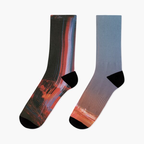 Item preview, Synthetic Sunset – Abstract Glitch Landscape designed and sold by AlfiB.
