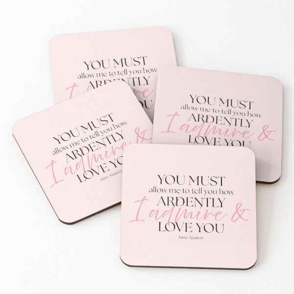 Item preview, Jane Austen Quote – Pride & Prejudice – "How Ardently I Admire and Love You" designed and sold by cheekymare.