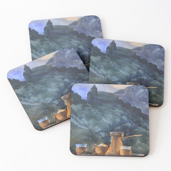Item preview, Traditional Coffee and Mountain Fortress View designed and sold by Arsenje.