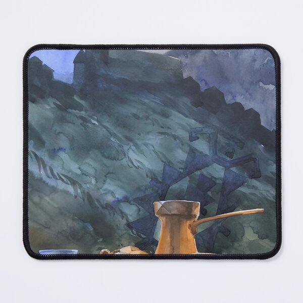 Item preview, Traditional Coffee and Mountain Fortress View designed and sold by Arsenje.