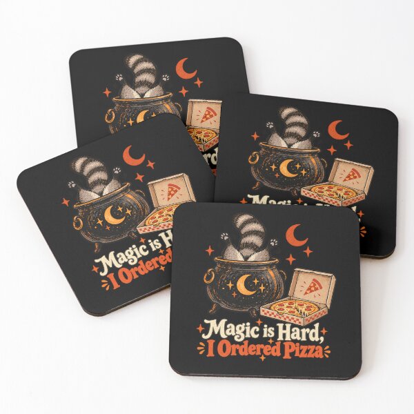 Item preview, Magic is Hard I Ordered Pizza Halloween Raccoon Art designed and sold by SayMaria.