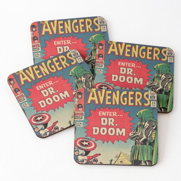 Item preview, The Avengers Comics Dr Doom Marvel Comic Book Original Custom Vintage Movie Poster Art designed and sold by Cool Robot Bro..