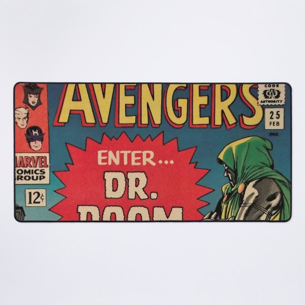 Item preview, The Avengers Comics Dr Doom Marvel Comic Book Original Custom Vintage Movie Poster Art designed and sold by Cool Robot Bro..