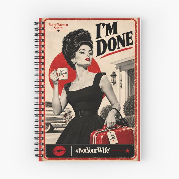 Item preview, I’m Done! — Vintage Retro Feminist Woman, Good Riddance & New Beginnings designed and sold by UrbanTempleArt.