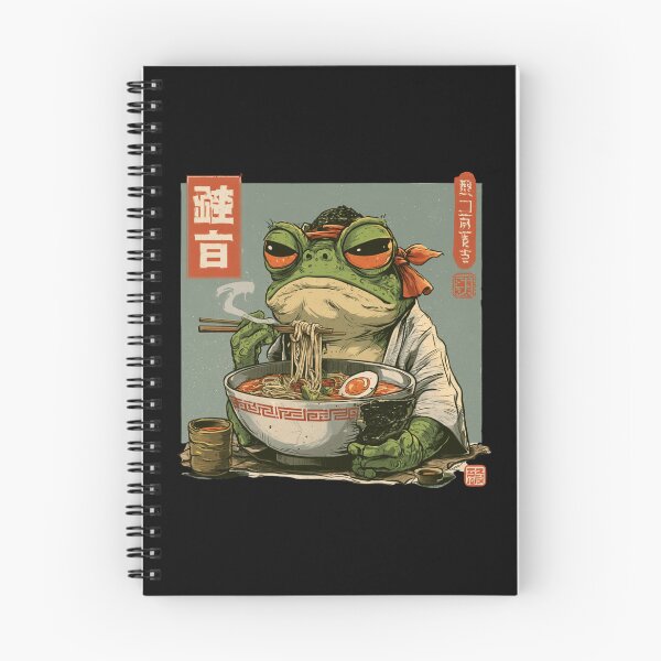 Item preview, Grumpy Frog Eating Ramen – Funny Frog Food Lover designed and sold by AceEye.
