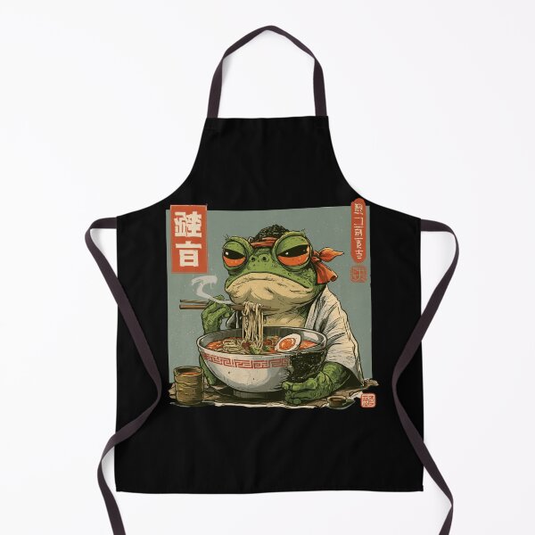 Item preview, Grumpy Frog Eating Ramen – Funny Frog Food Lover designed and sold by AceEye.