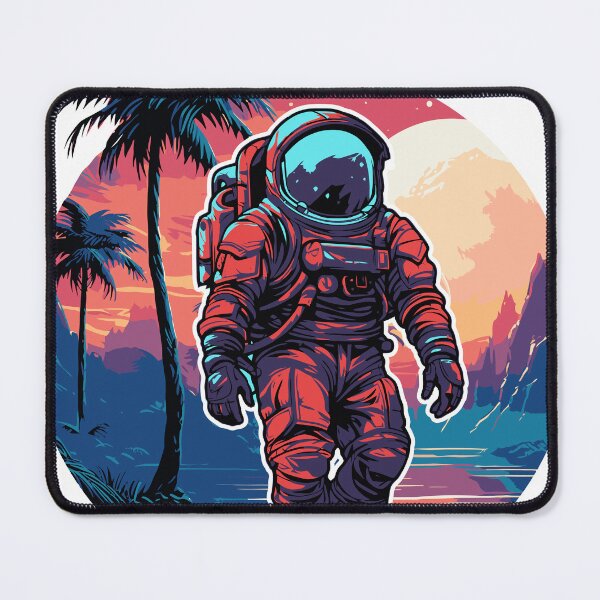 Item preview, Astronaut Walking on Tropical Island Sunset designed and sold by Bright Idea Bazaar.