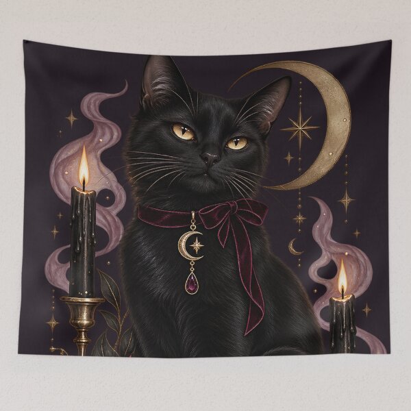 Item preview, Mystic Velvet Black Cat designed and sold by NF Designs Studio DTF.