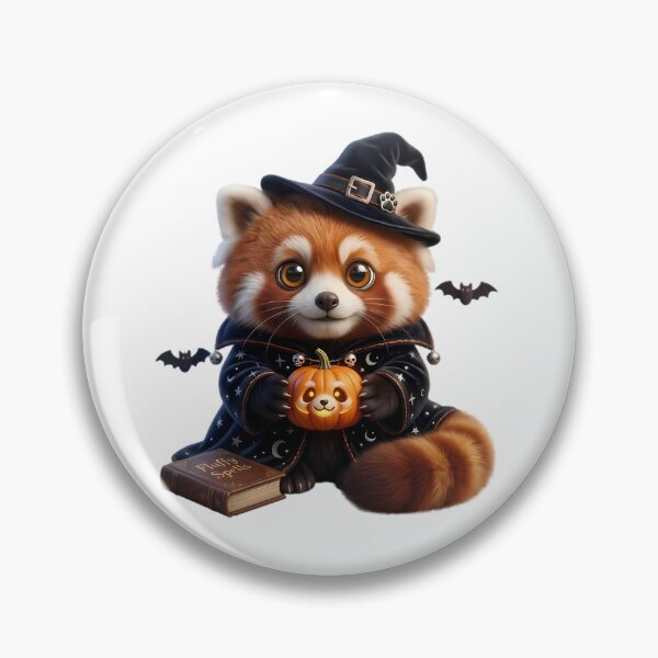 Item preview, Cute Spooky Halloween Red Panda – Kawaii Witch Wizard designed and sold by HoMya.