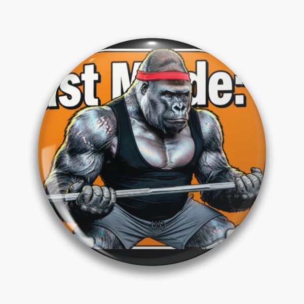Item preview, Bodybuilding Gorilla "Beast Mode: ON" - Motivational Illustration of a Gym Gorilla Lifting Weights designed and sold by fastansic.