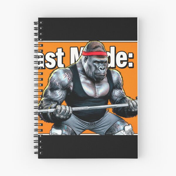 Item preview, Bodybuilding Gorilla "Beast Mode: ON" - Motivational Illustration of a Gym Gorilla Lifting Weights designed and sold by fastansic.