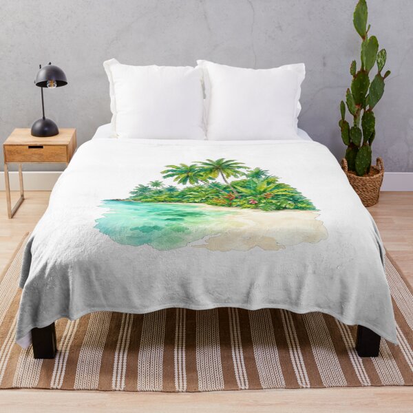 Item preview, Tropical Island Beach Watercolor Design designed and sold by STOXT.