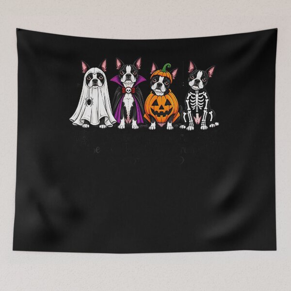 Item preview, Boston Terriers Because People Are Creepy Halloween Dogs designed and sold by Tomtomatos.