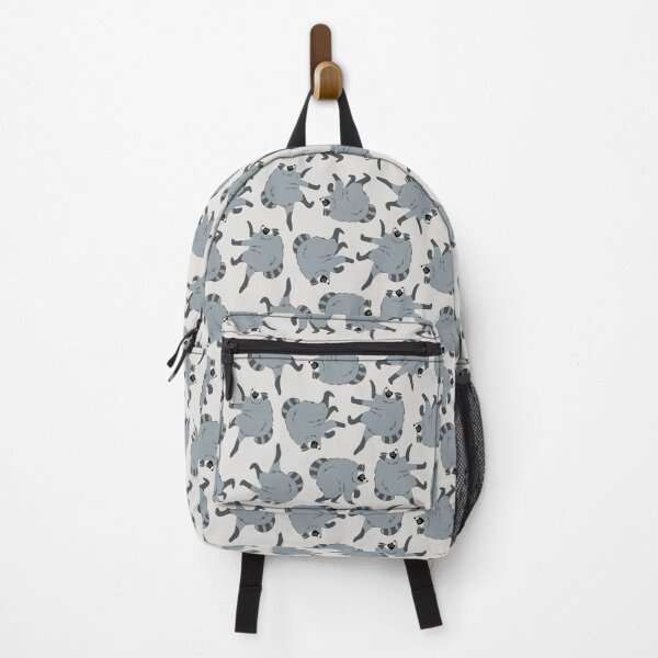Item preview, Jimothy Raccoons // all over print // vanilla designed and sold by Becca Alessi.