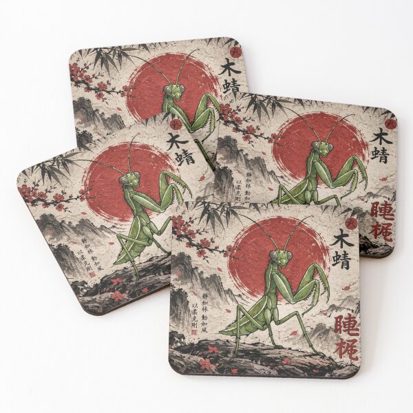 Item preview, Praying Mantis Kung Fu Vintage Chinese Ink designed and sold by Fei Long Design Hub.