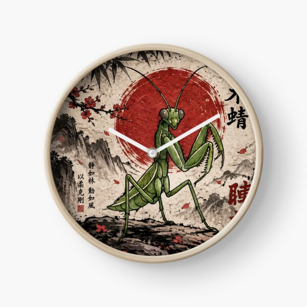 Item preview, Praying Mantis Kung Fu Vintage Chinese Ink designed and sold by Fei Long Design Hub.