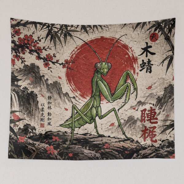 Item preview, Praying Mantis Kung Fu Vintage Chinese Ink designed and sold by Fei Long Design Hub.