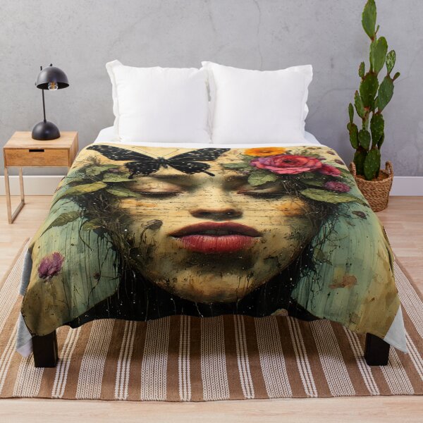 Item preview, Magical Garden Goddess Butterfly Portrait designed and sold by UrbanTempleArt.