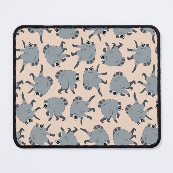 Item preview, Jimothy Raccoons // all over print // pale peach designed and sold by Becca Alessi.