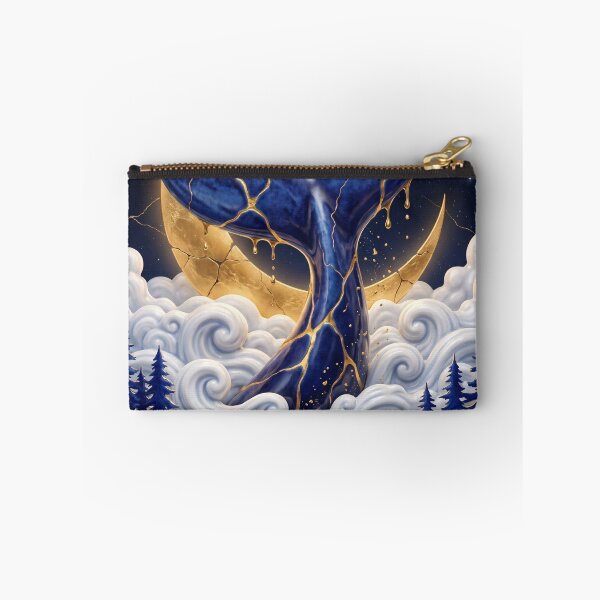 Item preview, Celestial Whale Tail Under Golden Moon designed and sold by ElagoozArt.