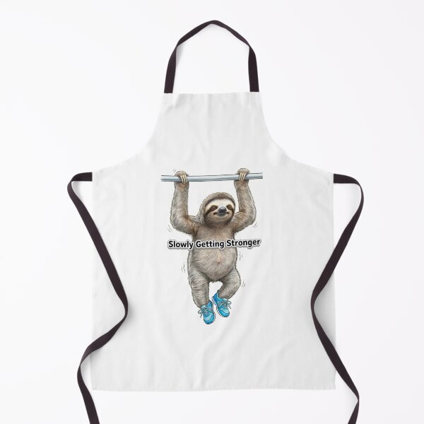Item preview, Sloth Gym Meme "Slowly Getting Stronger" - Funny Illustration of a Sloth on a Pull-Up Bar designed and sold by fastansic.