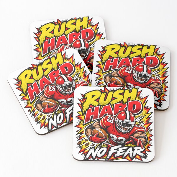 Item preview, Rush Hard No Fear – American Football Motivation designed and sold by Swear-tshirts.