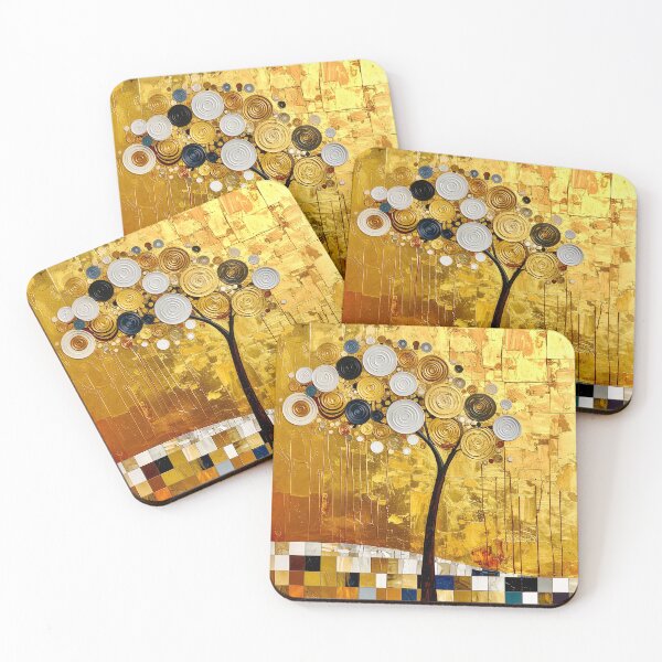 Item preview, Ornate Gold Leaf and Mosaic Circle Tree designed and sold by Vicky Brago-Mitchell®.