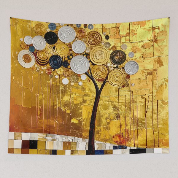 Item preview, Ornate Gold Leaf and Mosaic Circle Tree designed and sold by Vicky Brago-Mitchell®.