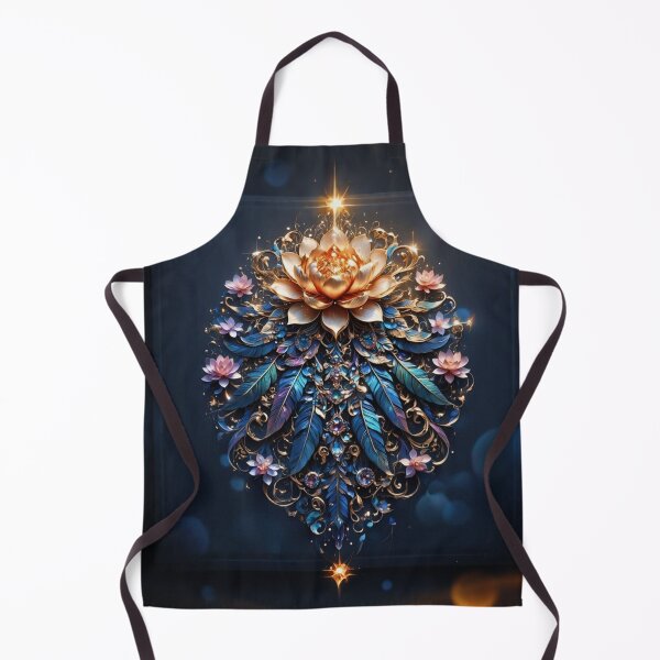 Item preview, Radiant Lotus & Sapphire Plume Digital Art Print designed and sold by KingsArtworx 2.