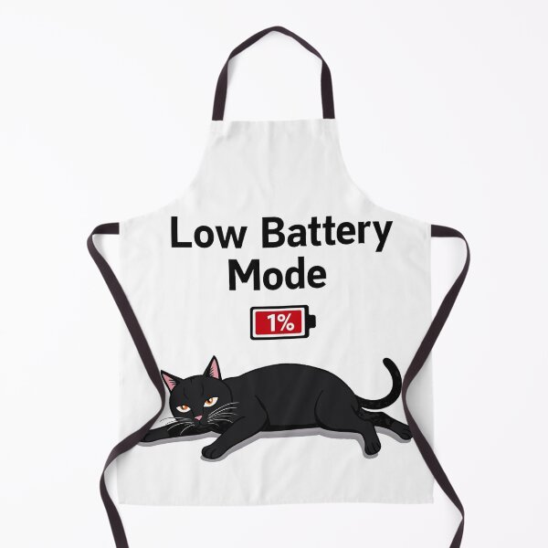 Item preview, Low Battery Mode cat running on empty designed and sold by Prints by Mat.