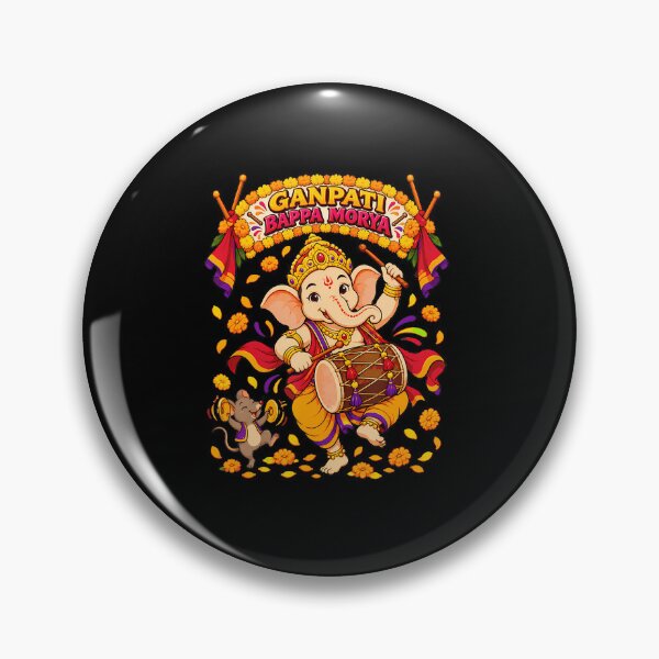 Item preview, Dancing Ganpati Bappa Morya Dhol Ganesh Festival designed and sold by RealestInternet.