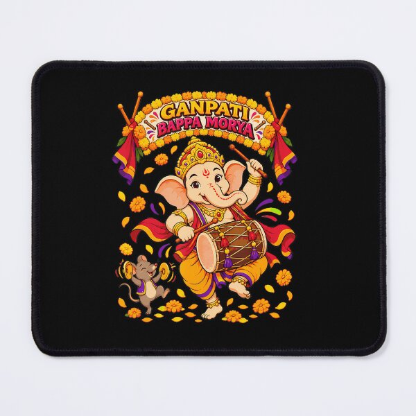 Item preview, Dancing Ganpati Bappa Morya Dhol Ganesh Festival designed and sold by RealestInternet.