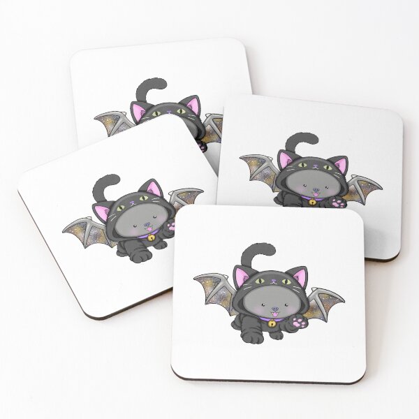 Item preview, Black Cat Costume Bat — Halloween Sticker designed and sold by LaPolilladPapel.