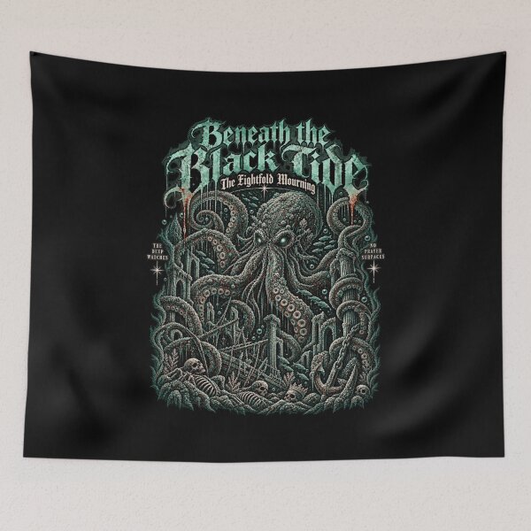 Item preview, The Eightfold Mourning Kraken designed and sold by Ashen Threads Studio.