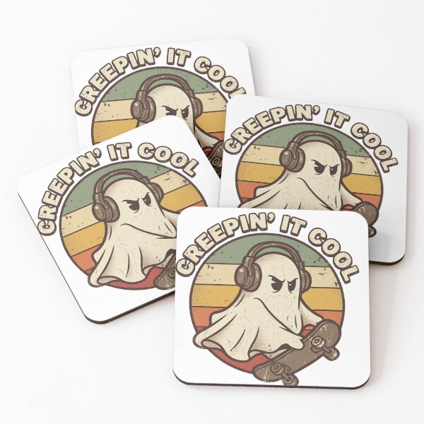 Item preview, Creepin It Cool Halloween Skateboard Ghost designed and sold by JOSUQ.