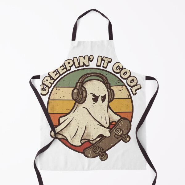 Item preview, Creepin It Cool Halloween Skateboard Ghost designed and sold by JOSUQ.
