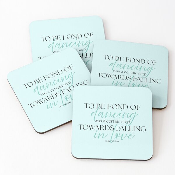 Item preview, Jane Austen Quote – Pride & Prejudice – "To Be Fond of Dancing" designed and sold by cheekymare.