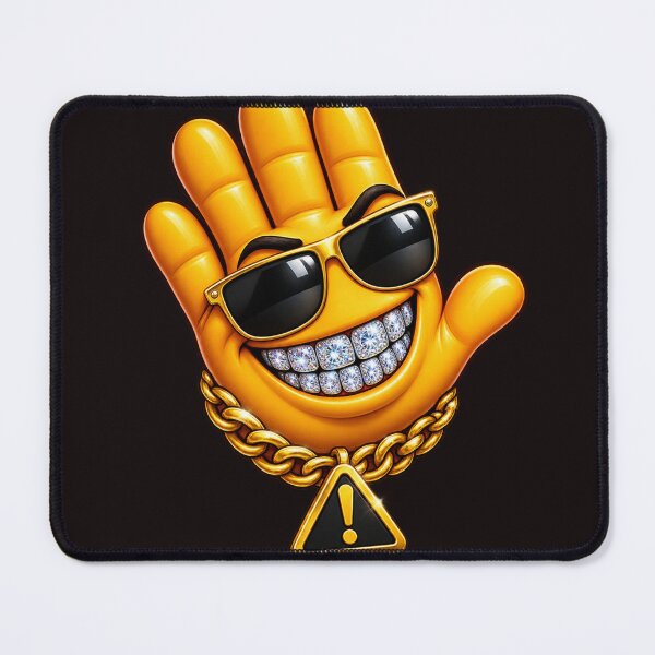 Item preview, Cool Warning Hand with Diamond Smile and Gold Chain designed and sold by BoB-66.