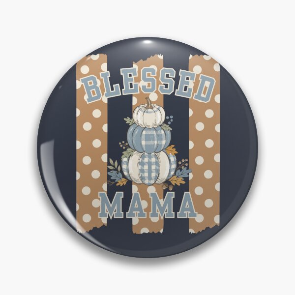 Item preview, Blessed Mama, Mom Plaid Print Pumpkin, Polka Dot Stripe Pumpkins, Fall Season designed and sold by Forevermore.