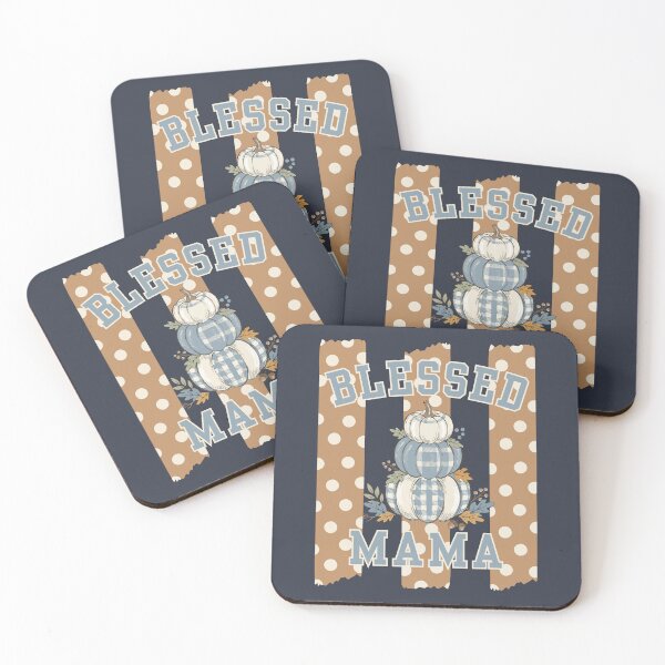Item preview, Blessed Mama, Mom Plaid Print Pumpkin, Polka Dot Stripe Pumpkins, Fall Season designed and sold by Forevermore.