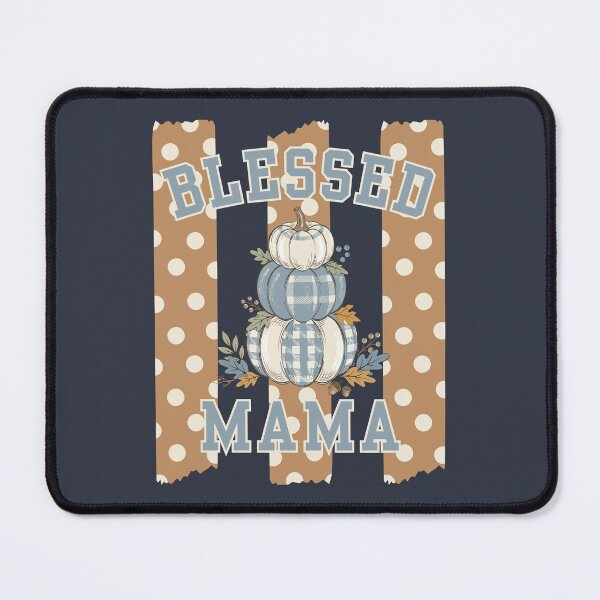 Item preview, Blessed Mama, Mom Plaid Print Pumpkin, Polka Dot Stripe Pumpkins, Fall Season designed and sold by Forevermore.