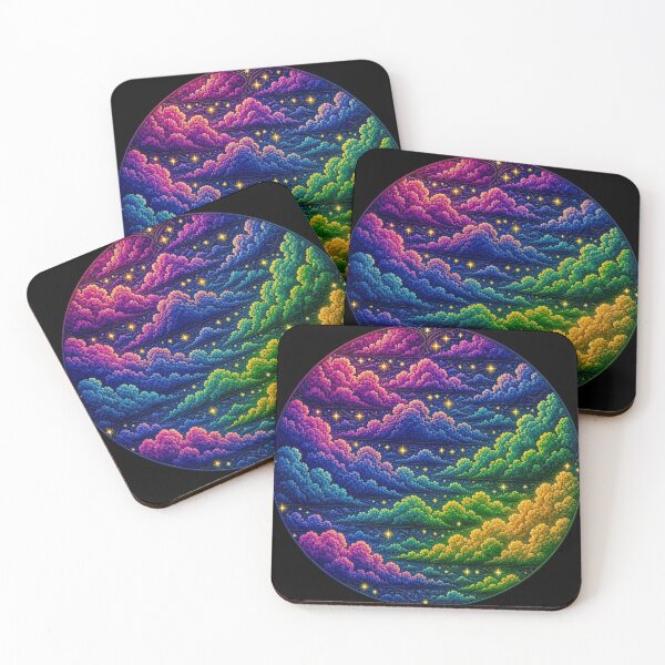 Item preview, Aesthetic Pastel Rainbow Sky & Starry Dreamcore Art designed and sold by Breezes-of-Ida.
