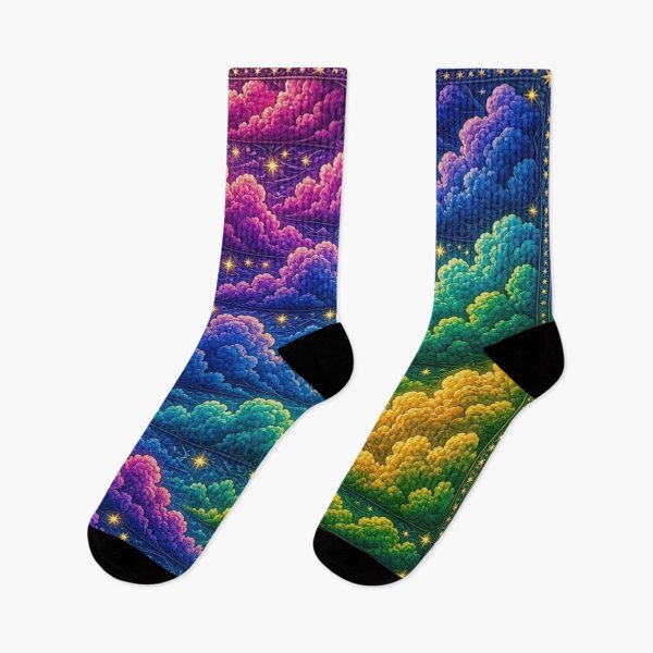 Item preview, Aesthetic Pastel Rainbow Sky & Starry Dreamcore Art designed and sold by Breezes-of-Ida.