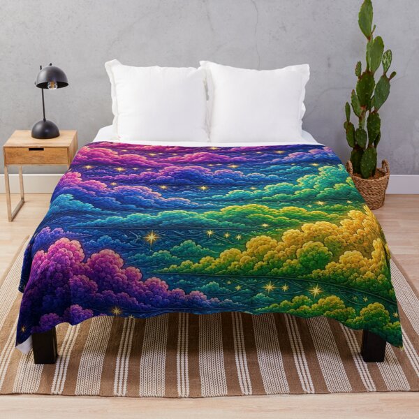 Item preview, Aesthetic Pastel Rainbow Sky & Starry Dreamcore Art designed and sold by Breezes-of-Ida.