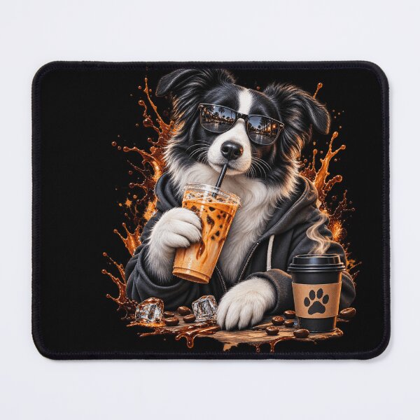 Item preview, Cool Border Collie Dog Coffee Lover Iced Coffee Pet Owner designed and sold by TeeVibesshop.