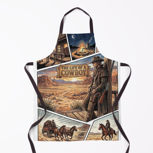 Item preview, The Life of a Cowboy Western Comic Panel designed and sold by JonelleTshirts.