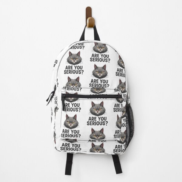 Item preview, Are You Serious grumpy fluffy cat designed and sold by Prints by Mat.