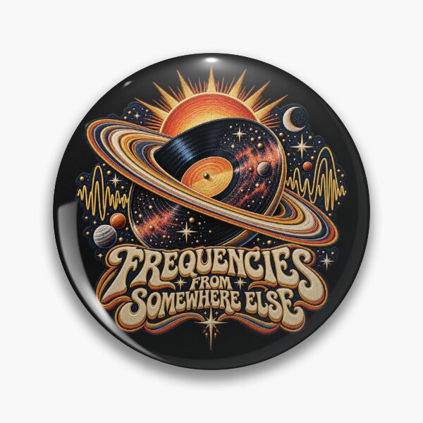 Item preview, Retro Vinyl Record Cosmic Music Art – Psychedelic 70s Embroidered Space Design designed and sold by Emoji Emblems.