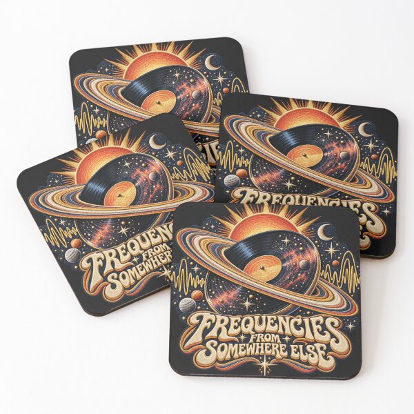 Item preview, Retro Vinyl Record Cosmic Music Art – Psychedelic 70s Embroidered Space Design designed and sold by Emoji Emblems.