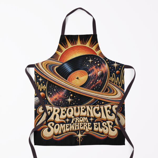 Item preview, Retro Vinyl Record Cosmic Music Art – Psychedelic 70s Embroidered Space Design designed and sold by Emoji Emblems.